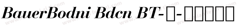 BauerBodni Bdcn BT-普字体转换
